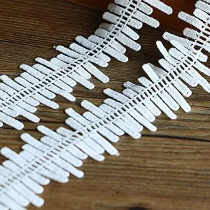 1 Yards 4.3cm White Embroidered Cotton lace Sewing Accessories Craft Handmade for Clothing Bag Wedding Decoration