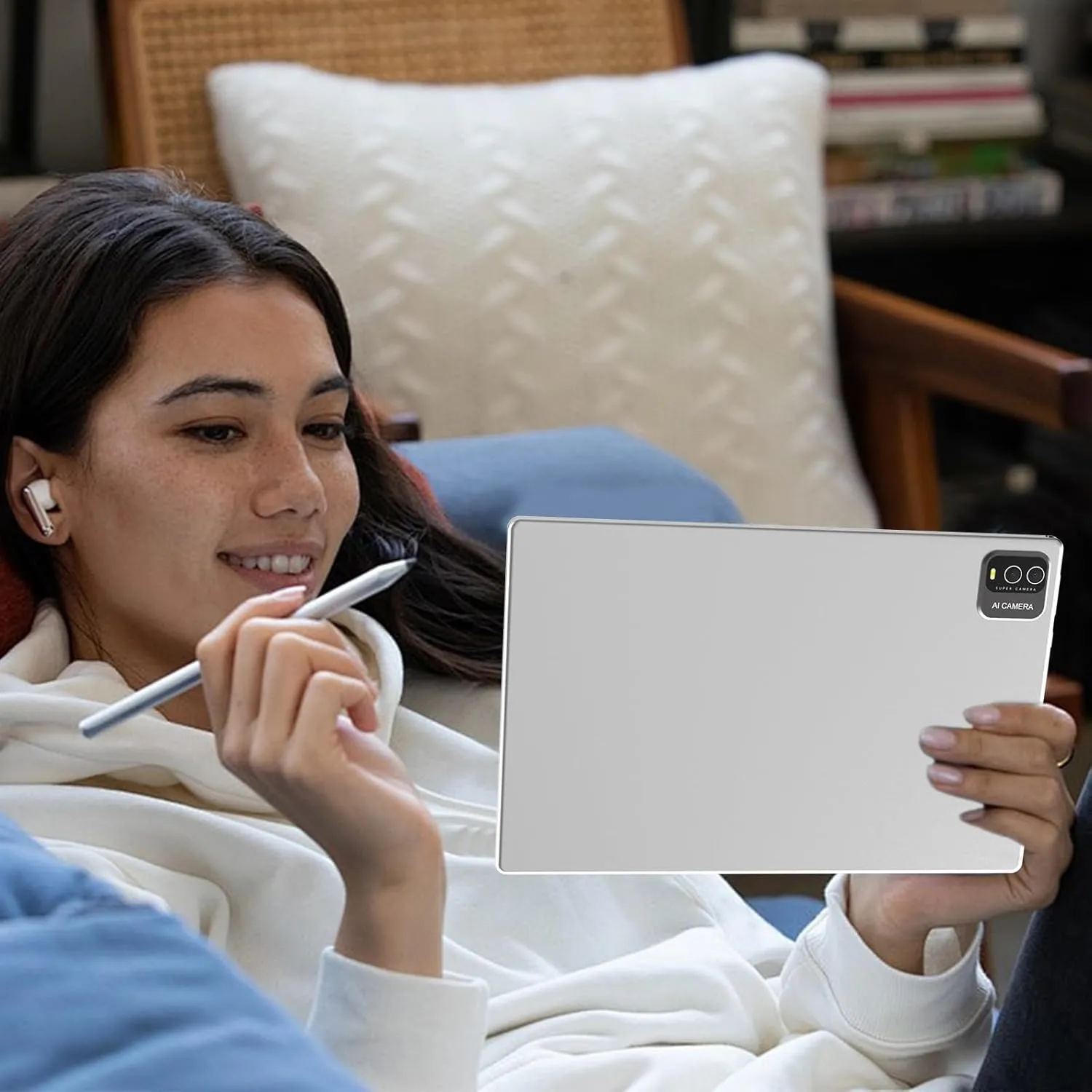10 inch Tablet Android 14 Tablets 2 in 1 With Keyboard Case Mouse Stylus Android Tableta 8GB 64GB Support 1TB Expansion, 10.1" IPS HD Screen 2MP 8MP Dual Camera WiFi-6 Bluetooth 6000mAh Battery Tab.