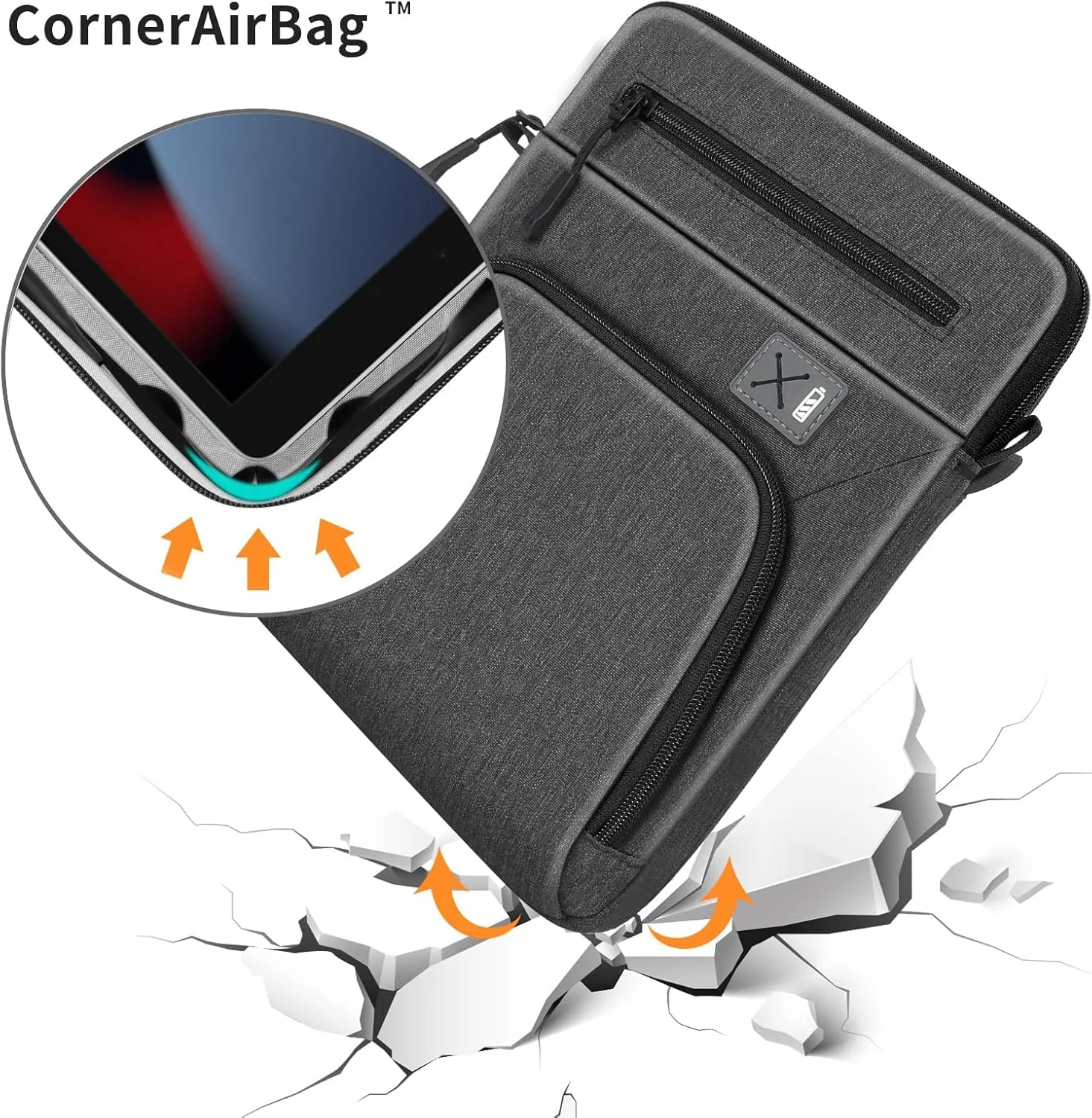 11 Inch Tablet Sleeve, Compatible with Apple iPad Pro 11 (4th/3rd/2nd/1st Gen), 10.9" iPad Air (5th/4th Gen), Microsoft Surface Go & Other 11" Tablets, Water-Resistant Carrying for Ultimate Protection