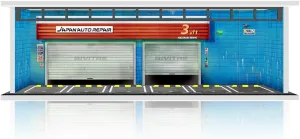 1/64 Scale Die-cast Model Car Display Case with LED Light and Acrylic Cover for Hot Wheels Matchbox - Parking Garage Dioramas with 6 Parking Spaces