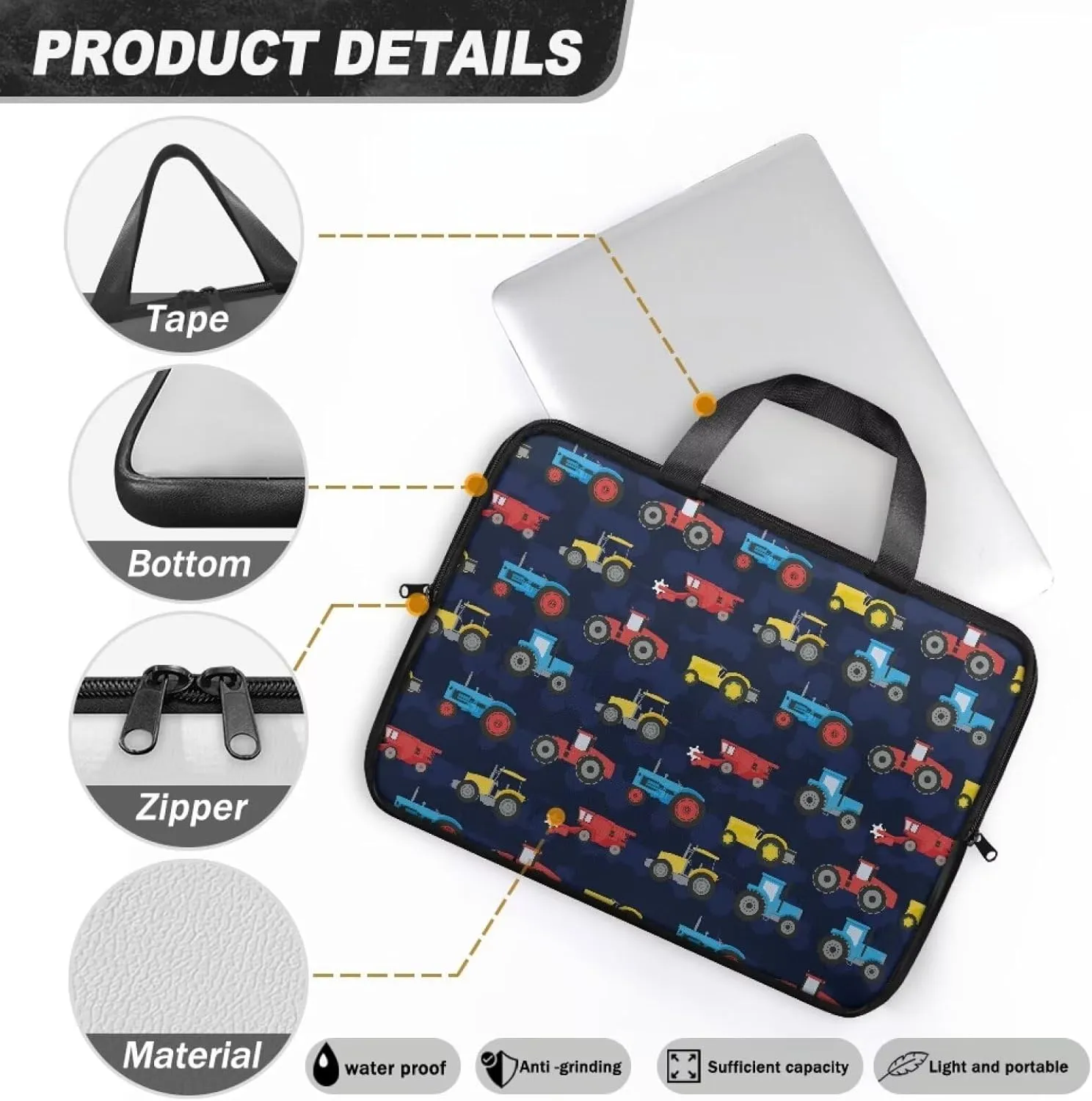 17" Laptop Tote Bag for Women Men Computer Bag,Stylish Laptop Bag,Laptop Case 15In/15.6In,