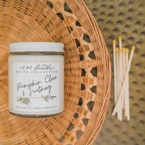 1803 Pumpkin Clove & Nutmeg White Candle Collection