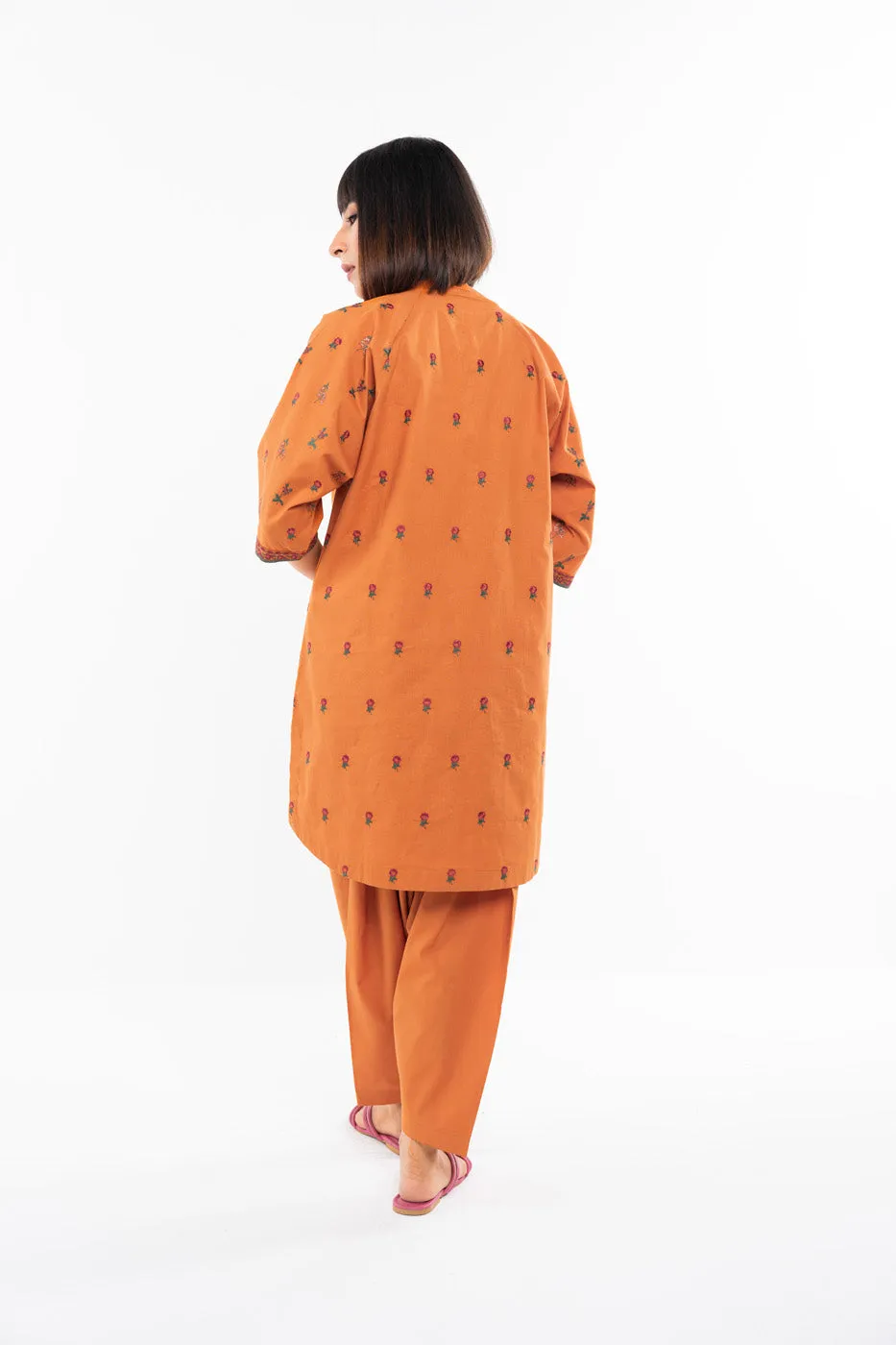 2 Pc Embroidered Cambric Outfit