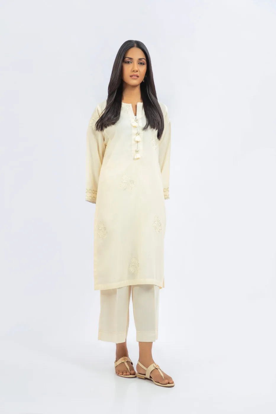 2 Pc Embroidered Cotton Outfit