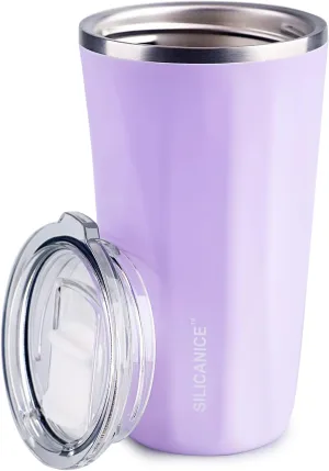 20 oz Tumblers With Straw And Lid,Dishwasher Safe Travel Coffee Mug,Stainless Steel Vacuum Insulated Iced Hot Cup,beach No Spill Proof Women Water Bottle Drink For Adults Durable (Brige Purple, 20 oz)