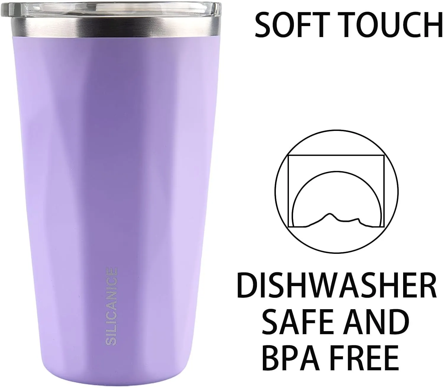 20 oz Tumblers With Straw And Lid,Dishwasher Safe Travel Coffee Mug,Stainless Steel Vacuum Insulated Iced Hot Cup,beach No Spill Proof Women Water Bottle Drink For Adults Durable (Brige Purple, 20 oz)