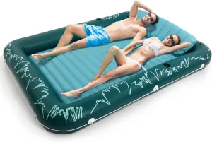 2025 Upgrade 73"*46" Inflatable Tanning Pool Lounger Float for Adults - Blow up Pool & Lake floaties Sunbathing Tub with Pillow and Drink Holders for Backyard Beach Summer Water Party