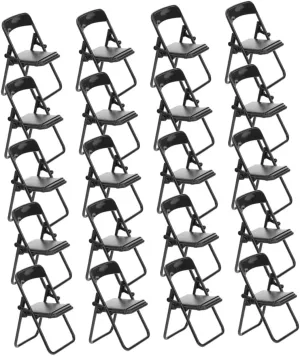 20pcs Mini Chair Phone Holders Miniature Furniture Model for Dollhouse Decoration Practical Table Stand for Smartphones Realistic Chair Shape for Home Office