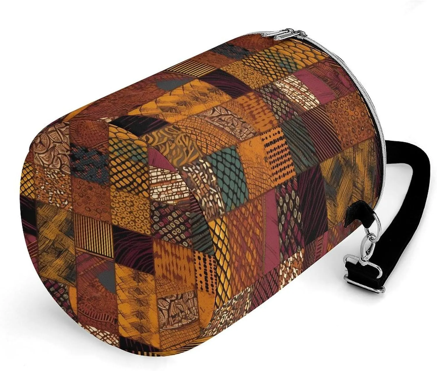24 Cans Collapsible Soft Cooler Bag,African Style Patchwork Large Leakproof Camping Cooler,Portable Travel Cooler for Picnic, Camping, Beach, Trip