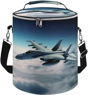 24 Cans Collapsible Soft Cooler Bag,Aircraft Fighter Jets Large Leakproof Camping Cooler,Portable Travel Cooler for Picnic, Camping, Beach, Trip