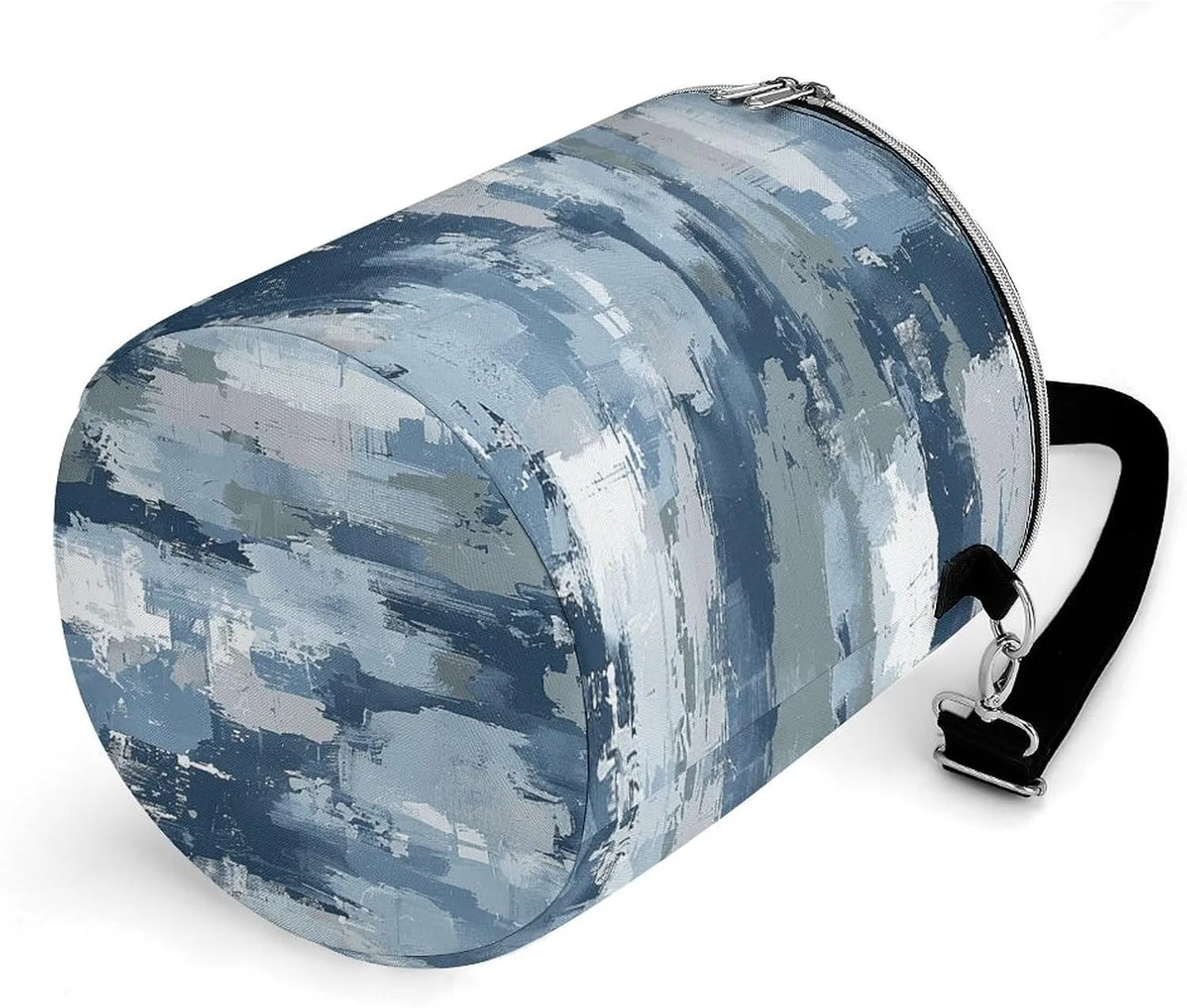 24 Cans Collapsible Soft Cooler Bag,Blue And Gray Pattern Large Leakproof Camping Cooler,Portable Travel Cooler for Picnic, Camping, Beach, Trip
