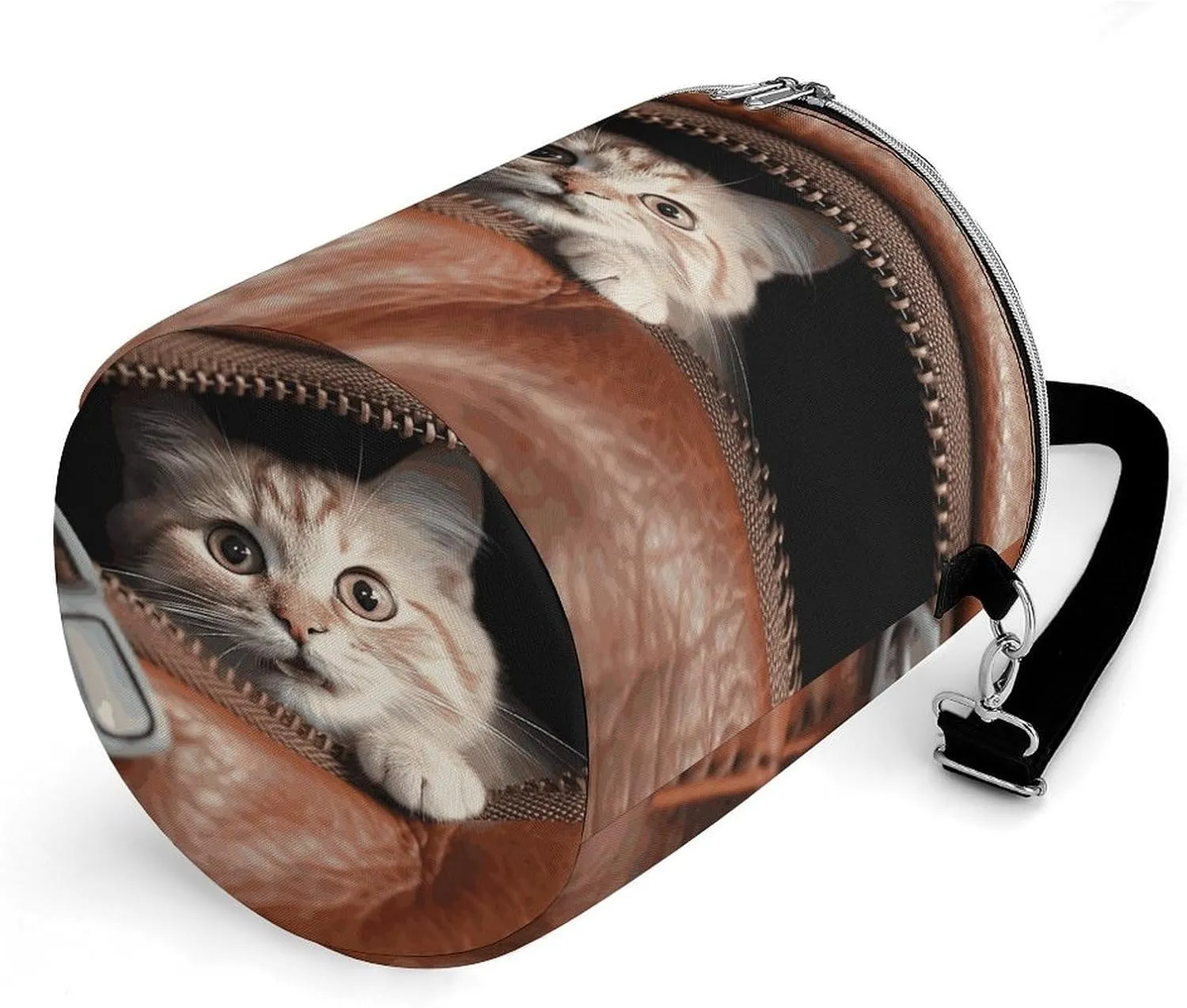 24 Cans Collapsible Soft Cooler Bag,Cat Peeks Out Large Leakproof Camping Cooler,Portable Travel Cooler for Picnic, Camping, Beach, Trip
