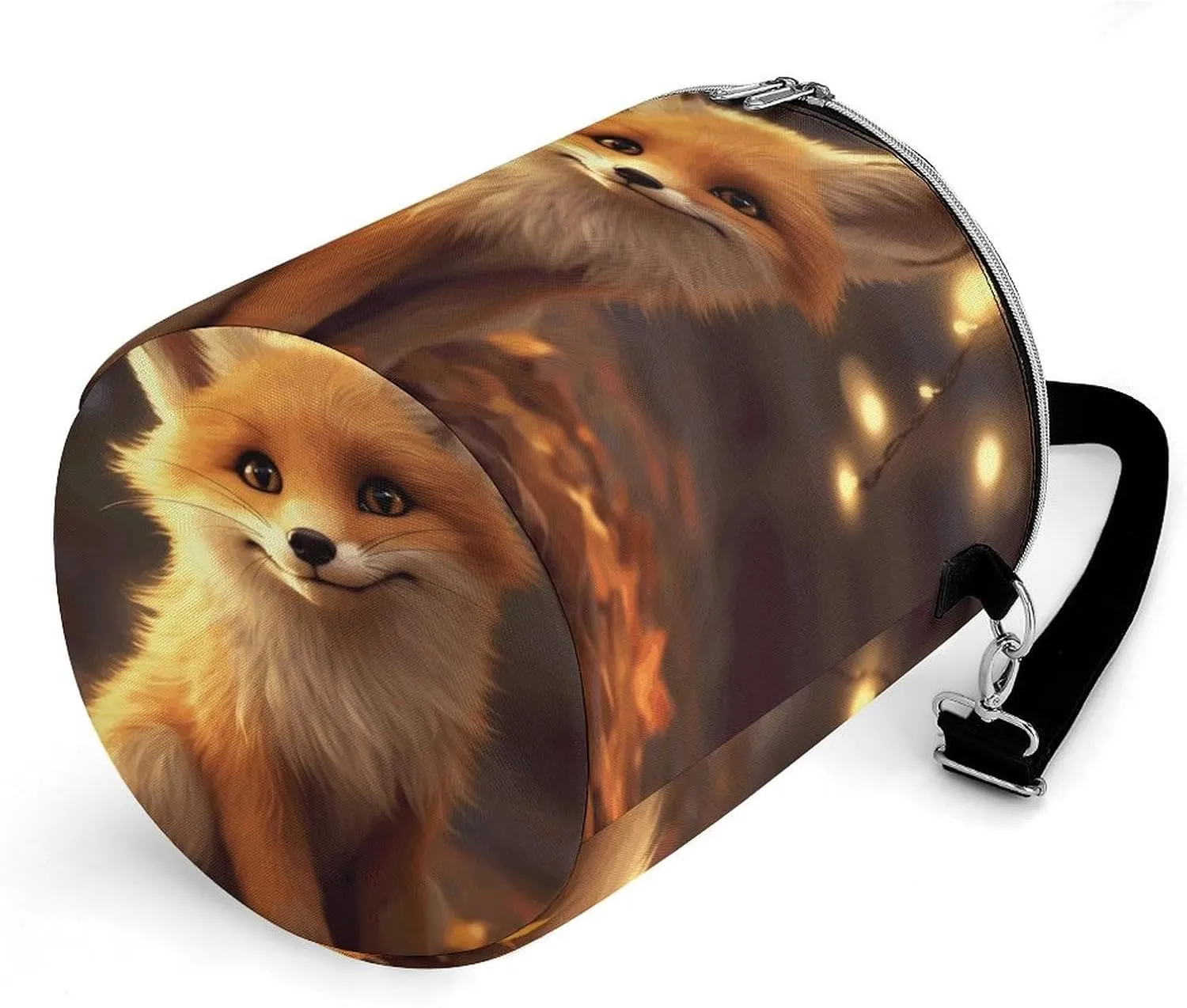 24 Cans Collapsible Soft Cooler Bag,Cute Fox Large Leakproof Camping Cooler,Portable Travel Cooler for Picnic, Camping, Beach, Trip