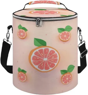 24 Cans Collapsible Soft Cooler Bag,Cute Grapefruit Large Leakproof Camping Cooler,Portable Travel Cooler for Picnic, Camping, Beach, Trip