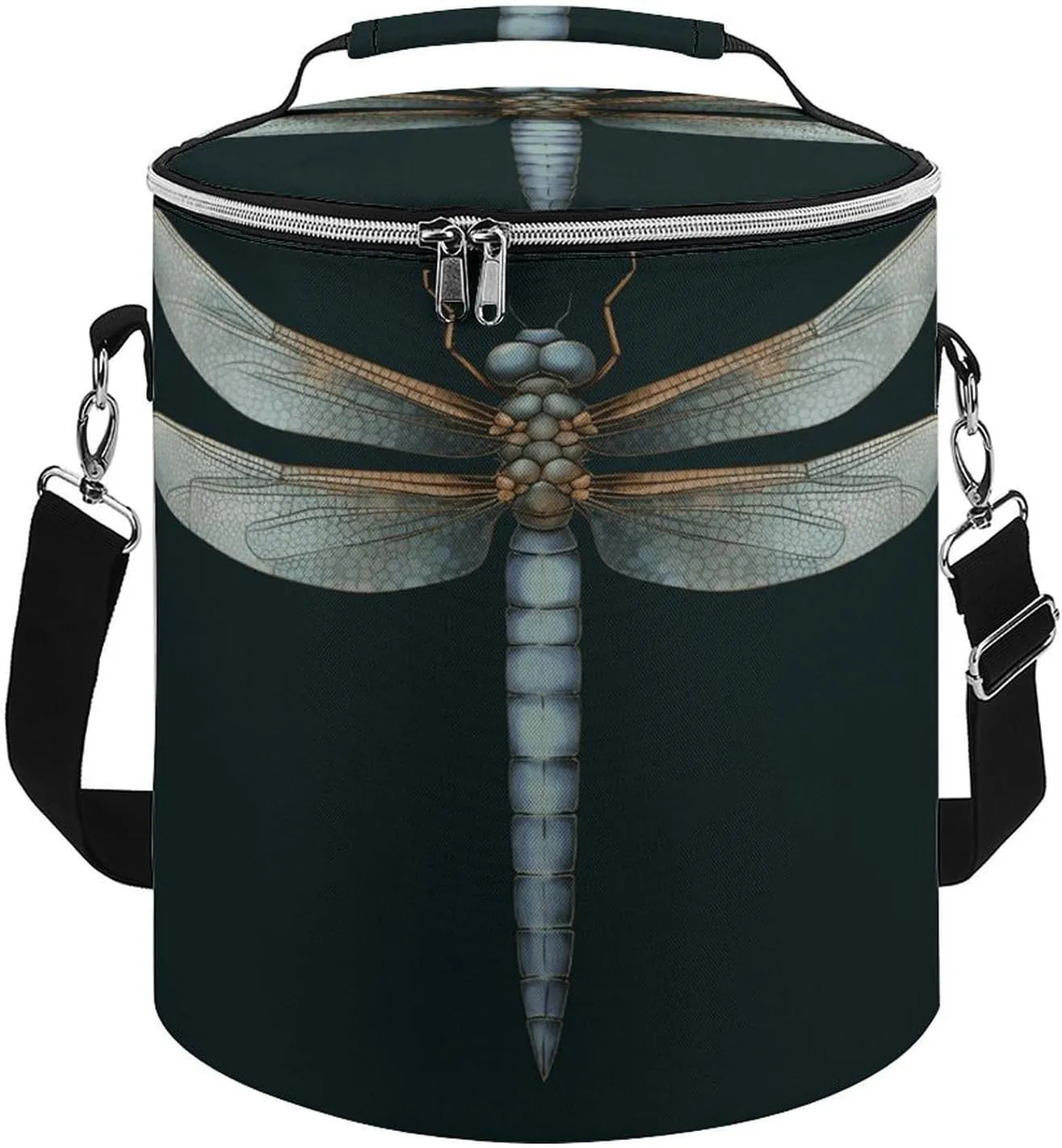 24 Cans Collapsible Soft Cooler Bag,Dragonfly Large Leakproof Camping Cooler,Portable Travel Cooler for Picnic, Camping, Beach, Trip