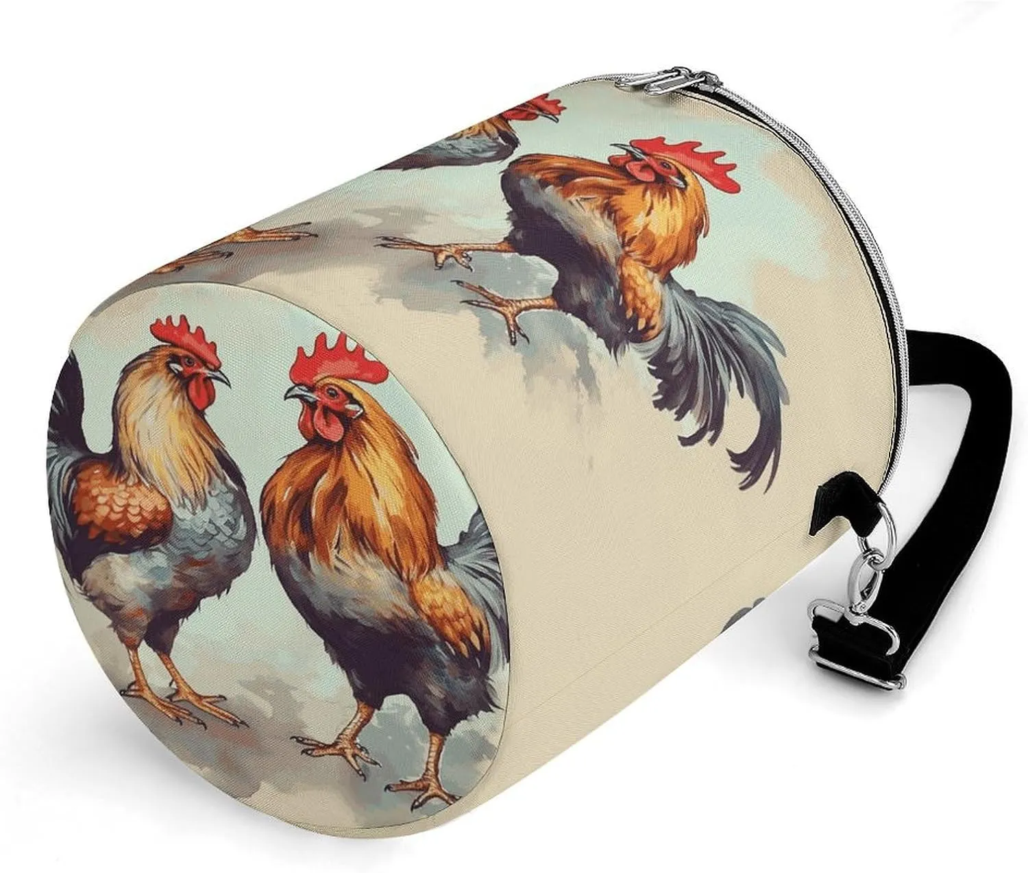 24 Cans Collapsible Soft Cooler Bag,Rooster And Hen Large Leakproof Camping Cooler,Portable Travel Cooler for Picnic, Camping, Beach, Trip
