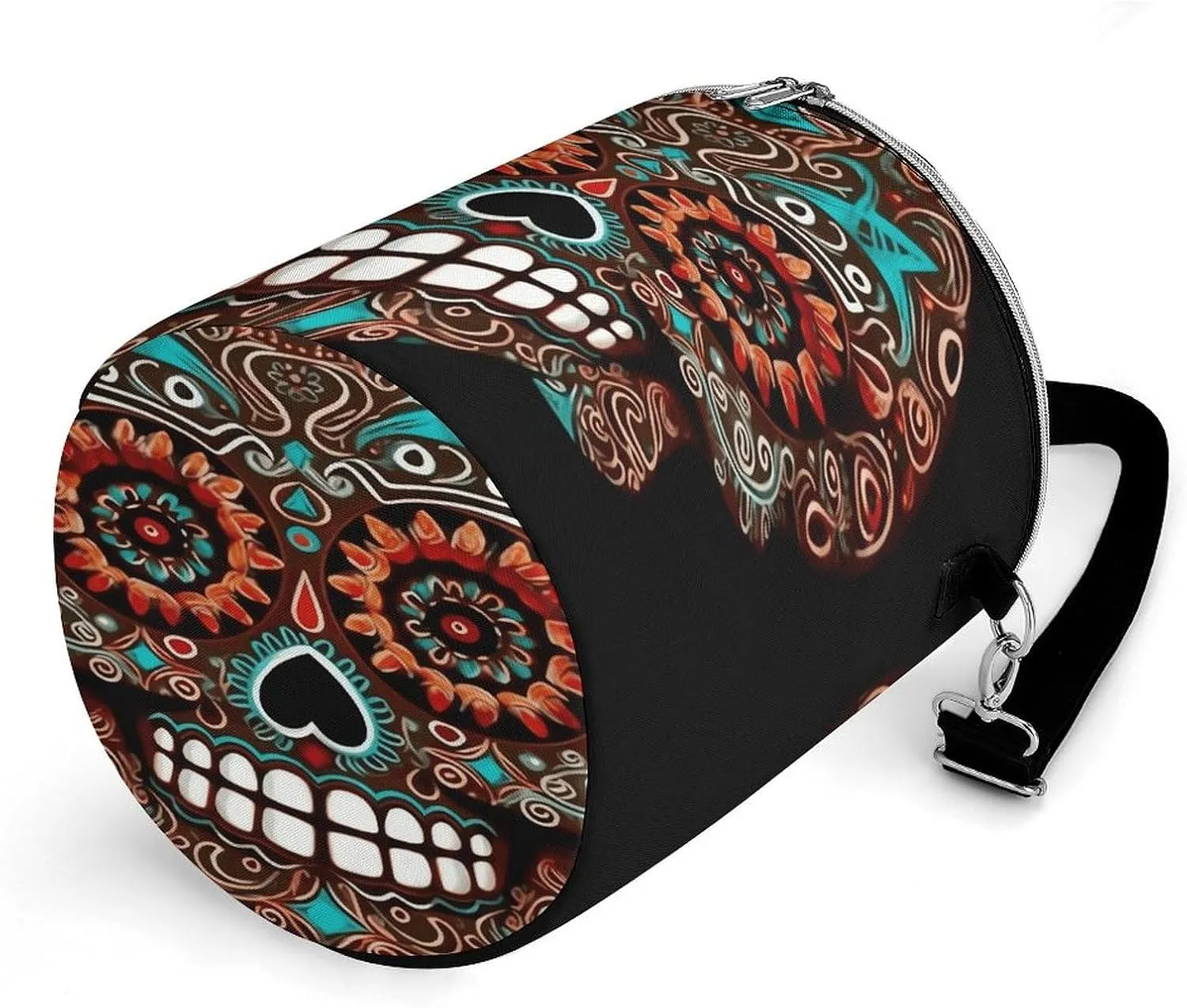 24 Cans Collapsible Soft Cooler Bag,Sugar Skulls Day of The Dead Large Leakproof Camping Cooler,Portable Travel Cooler for Picnic, Camping, Beach, Trip
