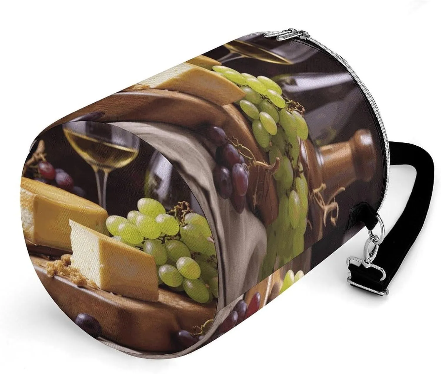 24 Cans Collapsible Soft Cooler Bag,White Wine Cheese Cake Grapes Large Leakproof Camping Cooler,Portable Travel Cooler for Picnic, Camping, Beach, Trip