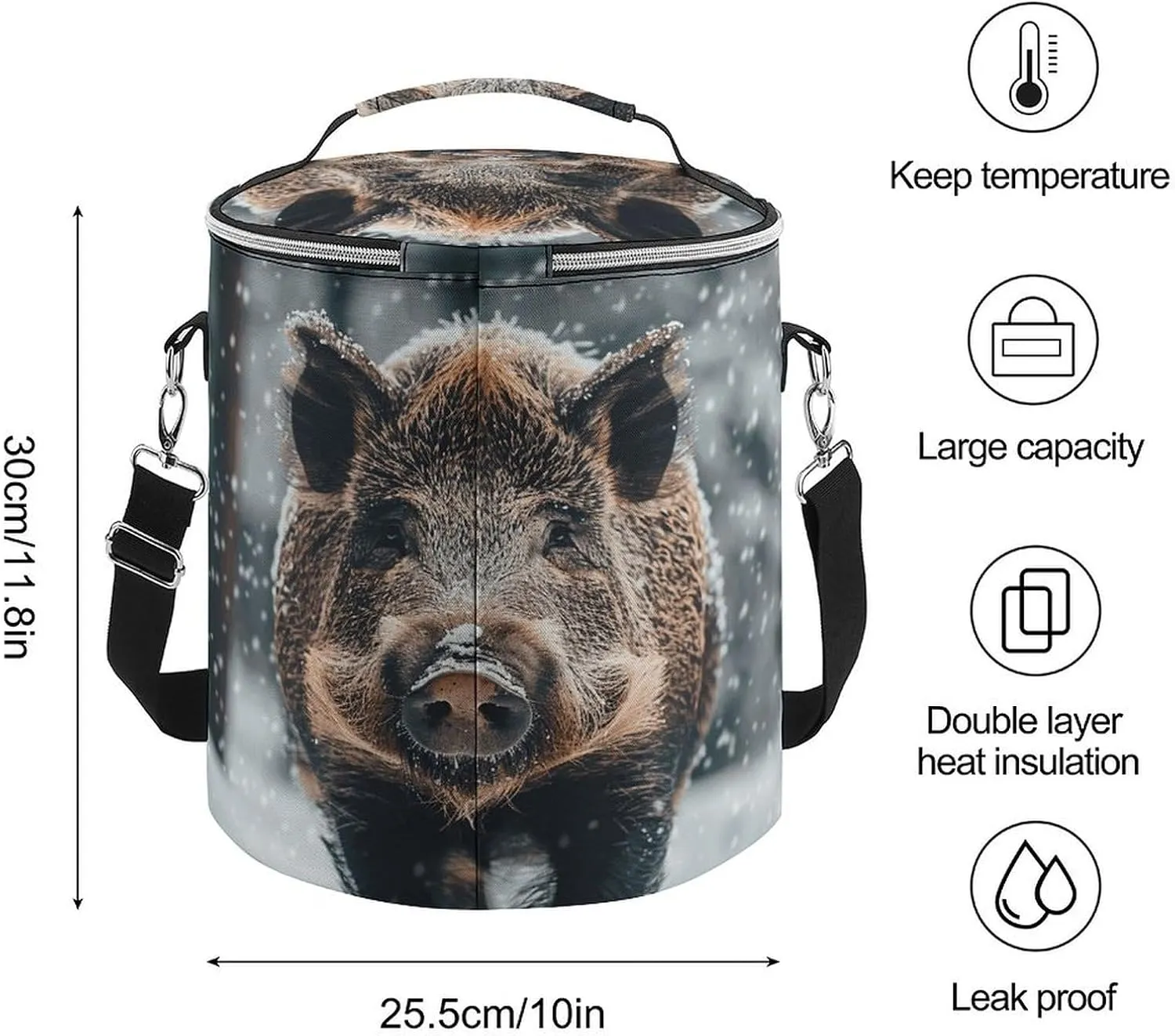 24 Cans Collapsible Soft Cooler Bag,Wild Boar Large Leakproof Camping Cooler,Portable Travel Cooler for Picnic, Camping, Beach, Trip