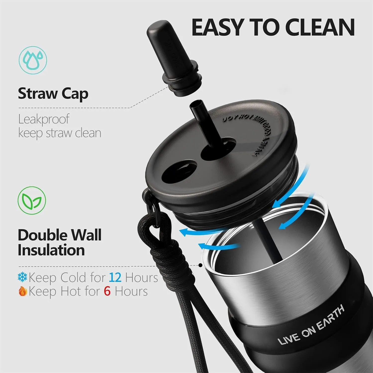 24oz Stainless Steel Tumbler With Lid And Straw Insulated Water Bottle With Straw Gifts For Men Women Tumbler Used For Travel Daily School Sports(Silver)