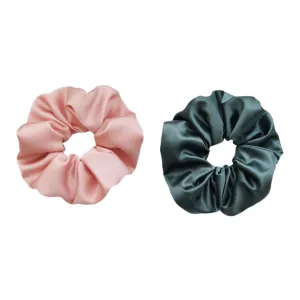 2pcs Satin Hair Rope Circle Ponytail Holders Fashion Hair Bands for Women Seamless Elastic Head Hair Ring for Everyday