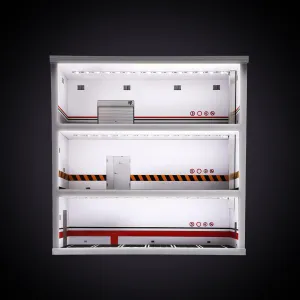 3-Layer Garage Collectible Display Case 1:64 Scale Mini Car Parking Space Scene Show Case with LED Lights for Mini Car,Toy Car, Model Car Storage, Decorative Gifts