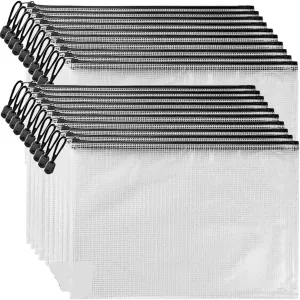 3/5PCS Stationery Storage Bag Folder File Mesh Zipper Pouch A3 A4 A5 A6 Document Bag Zip File Folders School Office Supplies Ideal for Storing Small Items for Everyday Use(A4)