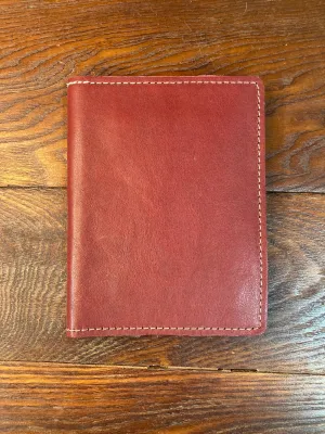 3" x 5" Crimson Leather Notebook