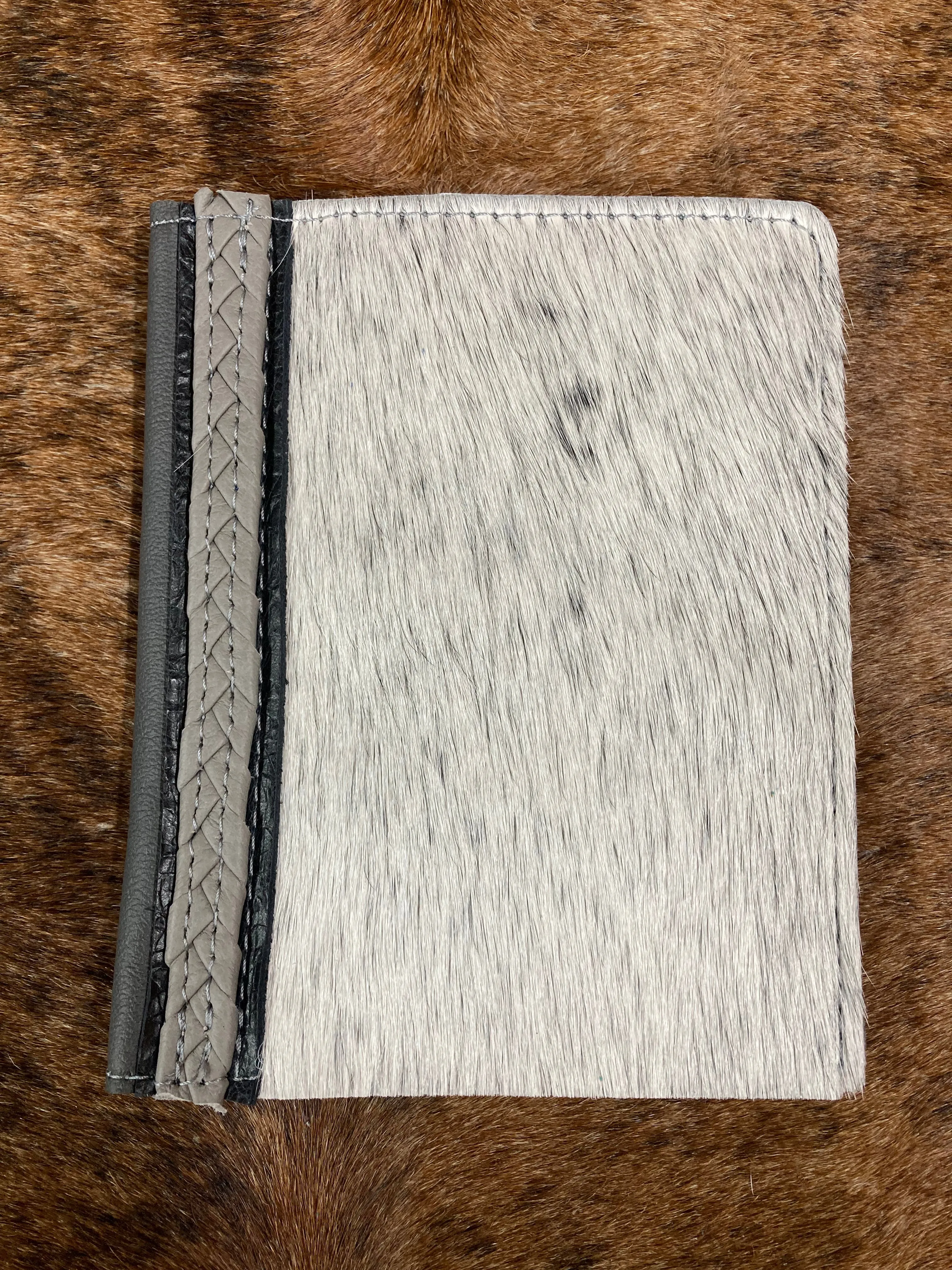 3" x 5" Salt & Pepper Hair-on-Hide Notebook