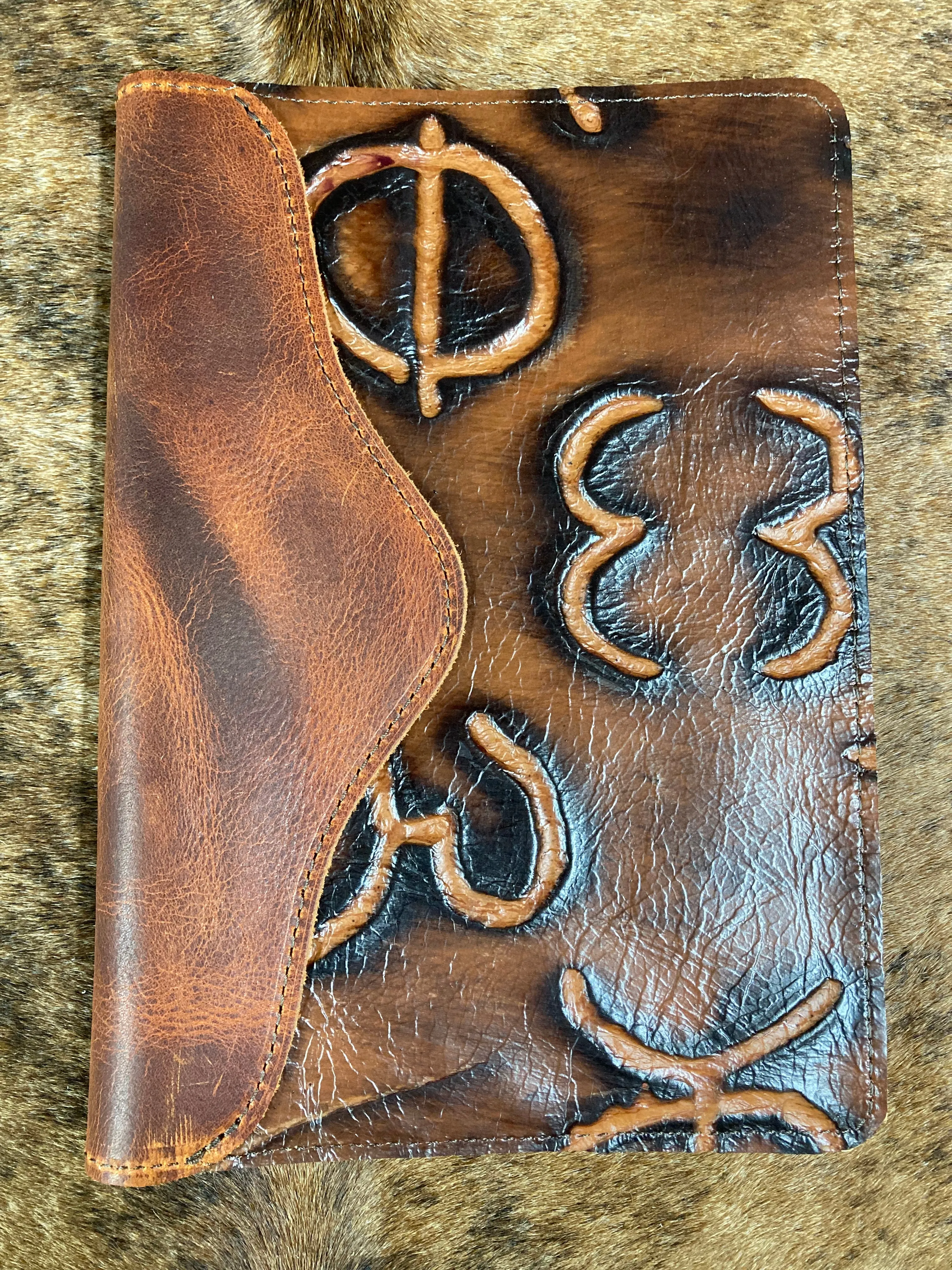 5" x 7" Brand Embossed Leather Notebook