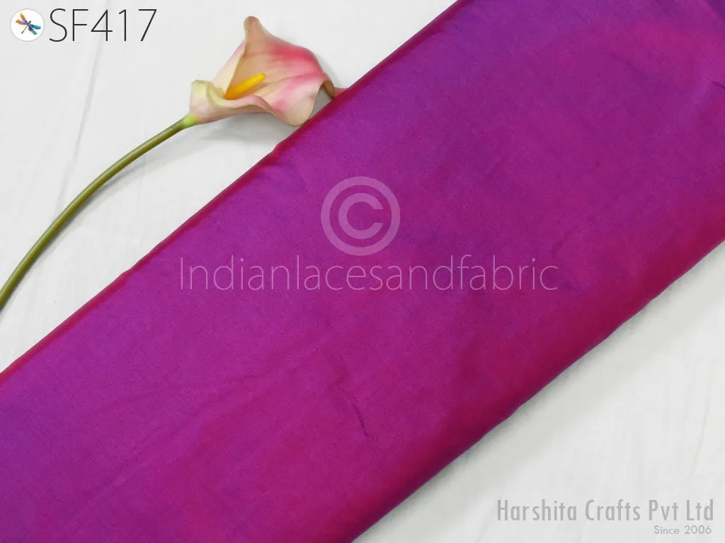 60gsm Iridescent Indian Pure Silk Fabric by the yard Mulberry Silk Home decor Curtains Scarf Costume Apparel Wedding Evening Dresses Dolls