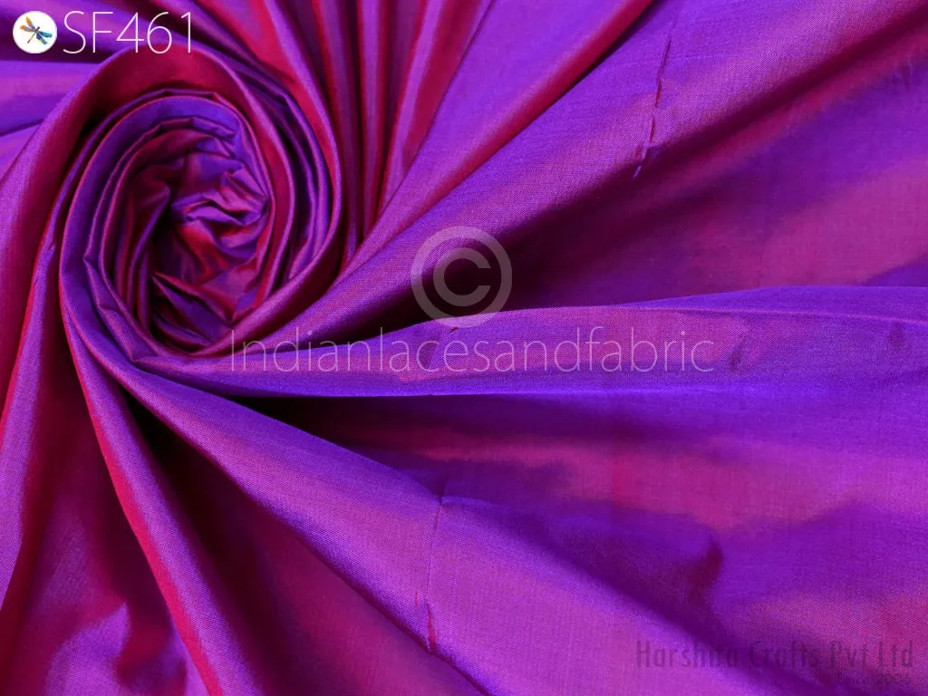 60gsm Iridescent Indian Pure Silk Fabric by the yard Mulberry Silk Home decor Curtains Scarf Costume Apparel Wedding Evening Dresses Dolls