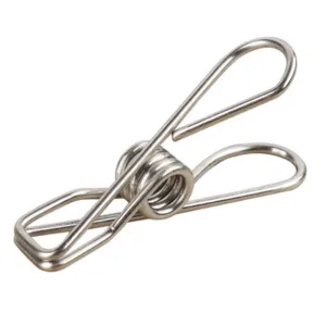 60X Stainless Steel Clothes Pegs Hanging Clips Pins Laundry Windproof Clamp