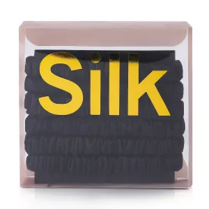 6PCS Silk Scrunchies for Hair, 100% Mulberry Silk Hair Ties, Elastic Ponytail Holders No Damage, Scrunchies for Women Girls