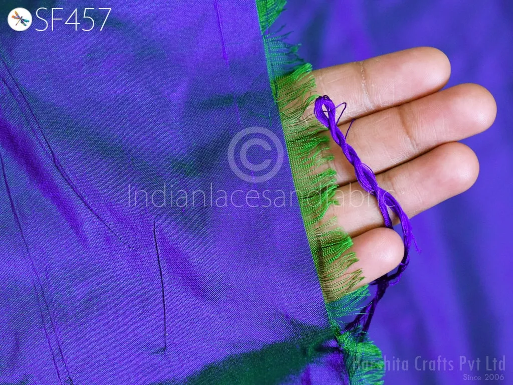 80 gsm Iridescent Indian Pure Silk Fabric by the yard Mulberry Silk Home decor Curtains Scarf Costume Apparel Wedding Evening Dresses Dolls