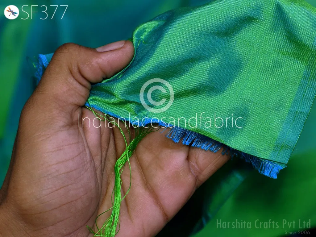 80gsm Iridescent Indian Silk Fabric by the yard Pure Mulberry Silk Scarf Costume Apparel Wedding Evening Dresses Lamp Shades Wall Covering