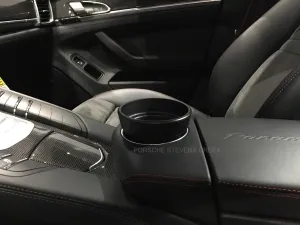 97055338400 OEM Porsche Cup Holder Insert PANAMERA OEM Tequipment Black Cupholder