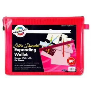 A4  WALLET-PINK CERISE Extra Durable