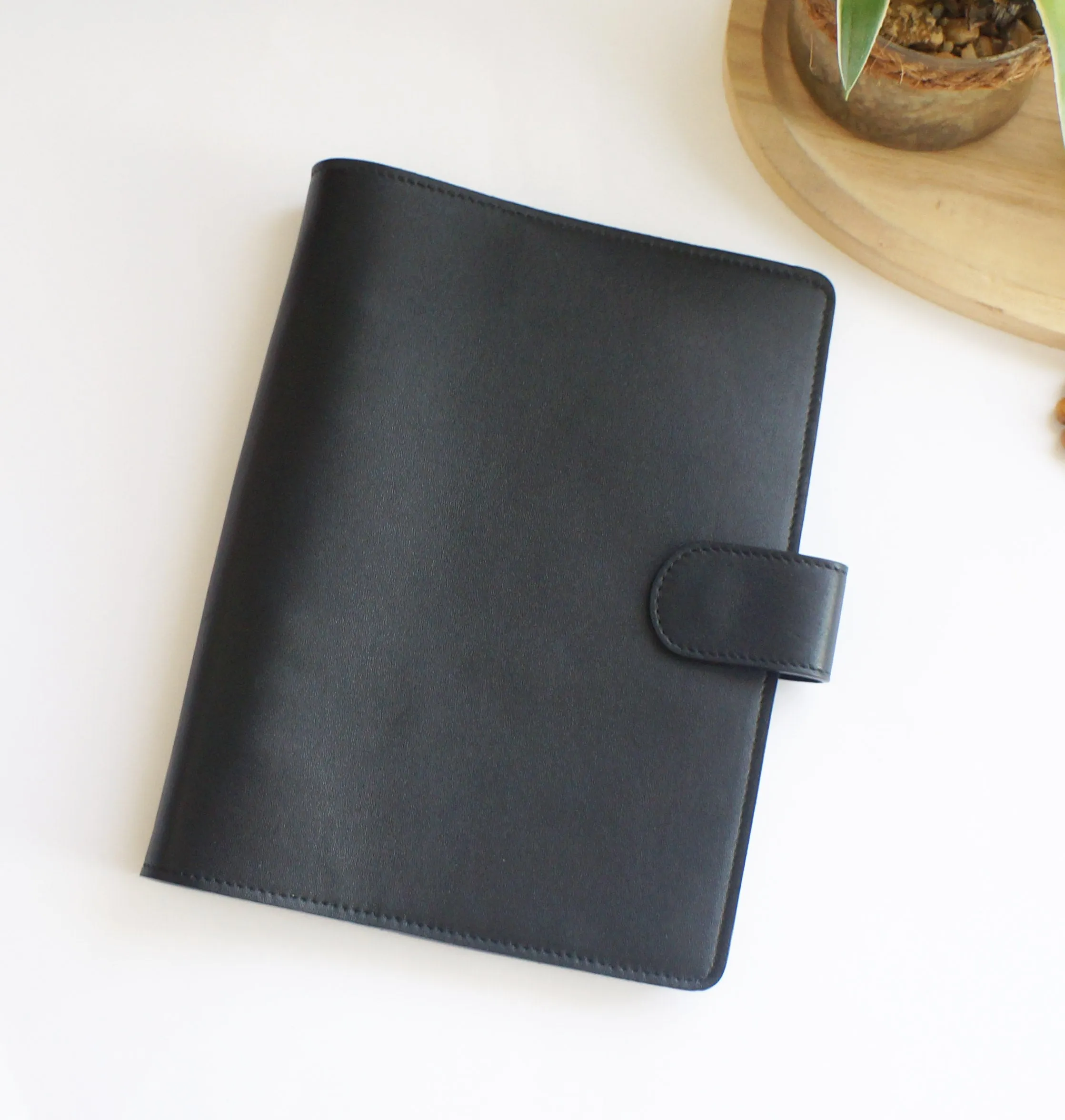 A5 Ring Binder Compact - Black Smooth