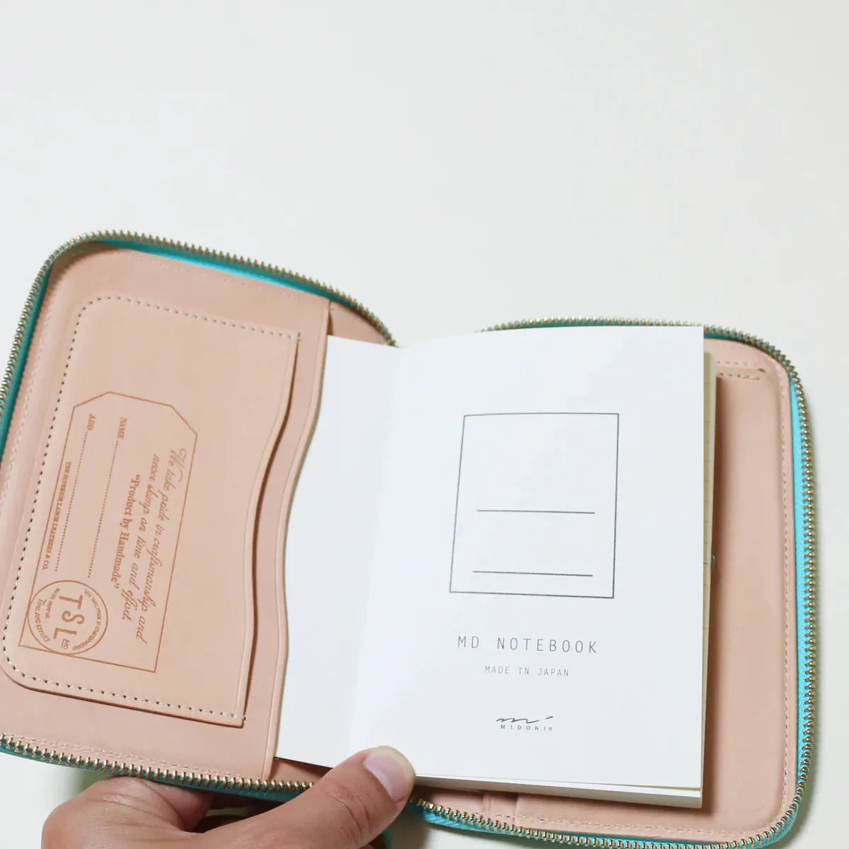 A6 Calf Leather Zip Organizer