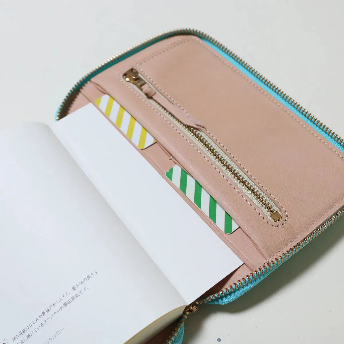 A6 Calf Leather Zip Organizer