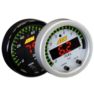 AEM 30-0301 52MM X-SERIES OIL/FUEL PRESSURE GAUGE 100PSI 7BAR W/ WHITE FACE KIT