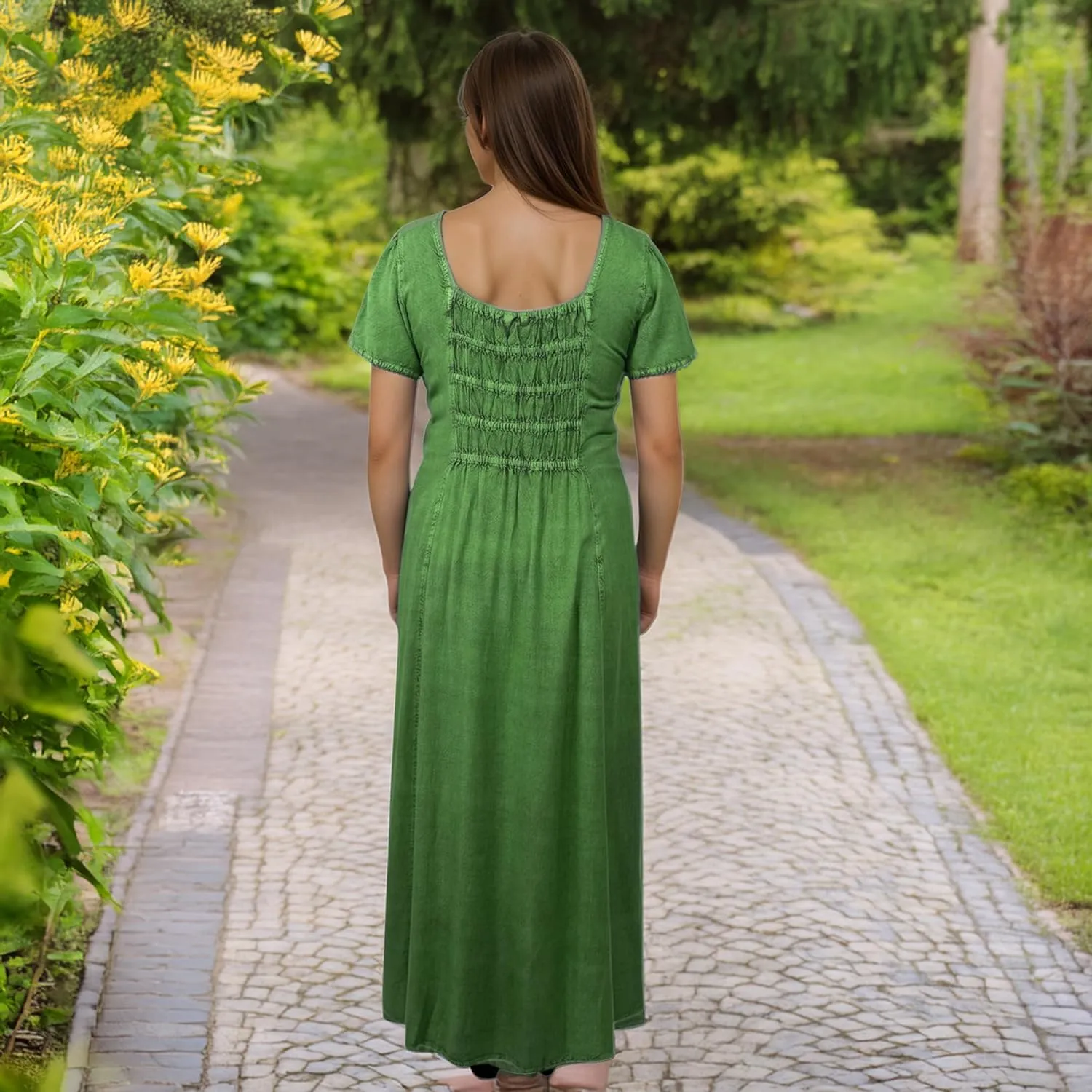 Agan Traders Women's 2025 Spring Sleeveless Maxi Dress for Women - Short Sleeve Embroidered Long Sun Dress Gown