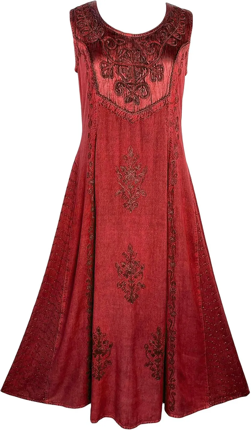 Agan Traders Women's 2025 Spring Sleeveless Maxi Dress for Women - Short Sleeve Embroidered Long Sun Dress Gown