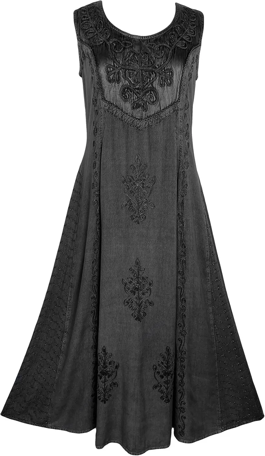 Agan Traders Women's 2025 Spring Sleeveless Maxi Dress for Women - Short Sleeve Embroidered Long Sun Dress Gown
