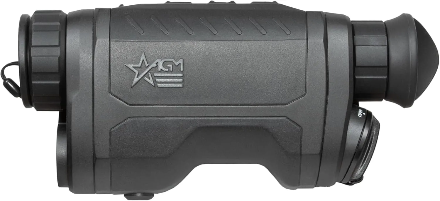 AGM Global Vision ReachIR LRF Thermal Imaging Monocular with 1000m Built-in Laser RangeFinder, 12 Micron Heat Vision IR monocular with LRF for Hunting