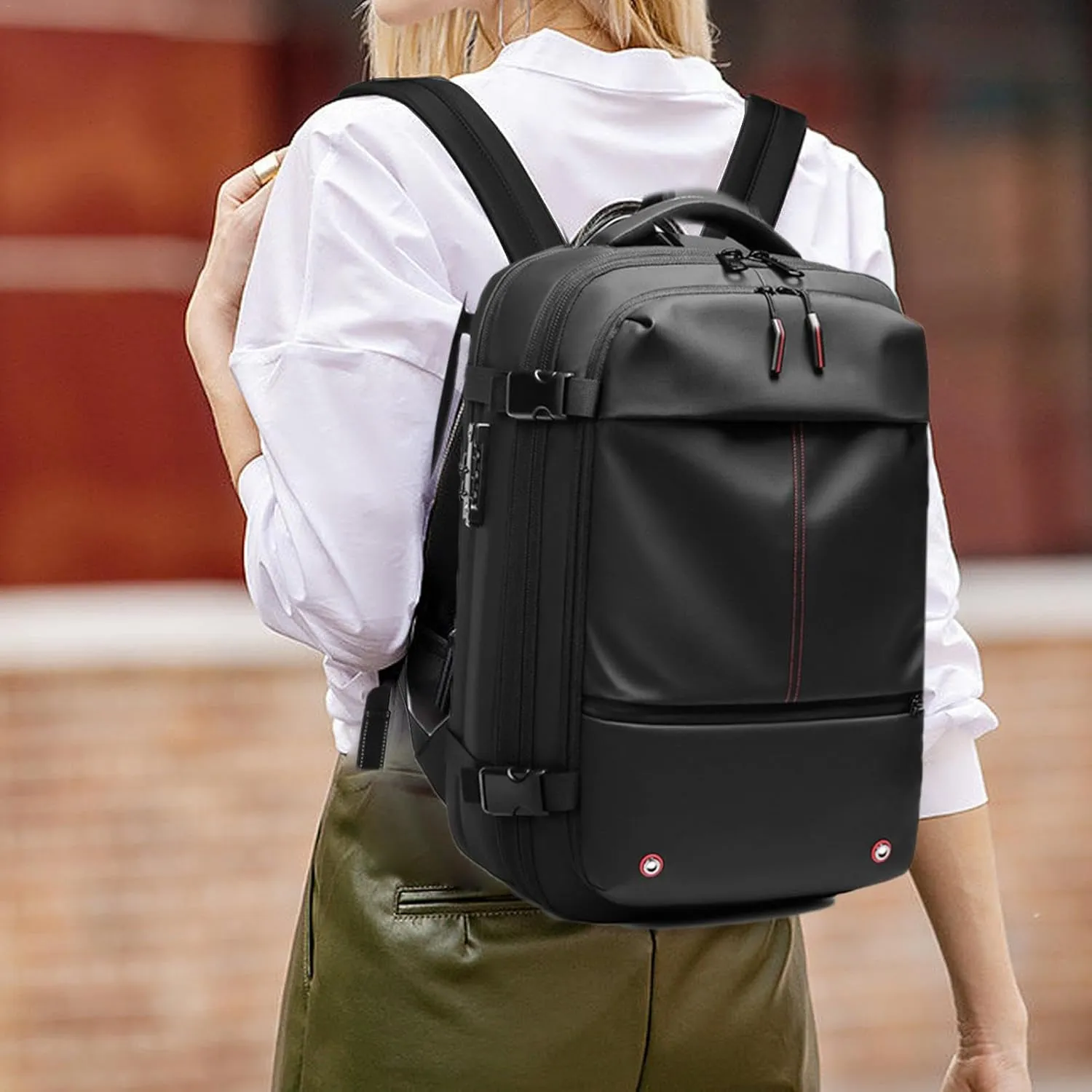 Air Vacuum Backpack - Vacuum Backpack Tote, Expandable Air Compression Bag | Waterproof Anti Theft Travel Pack, Large Capacity Dry Wet Separator Backpack for Business Trips, Commuting Travel