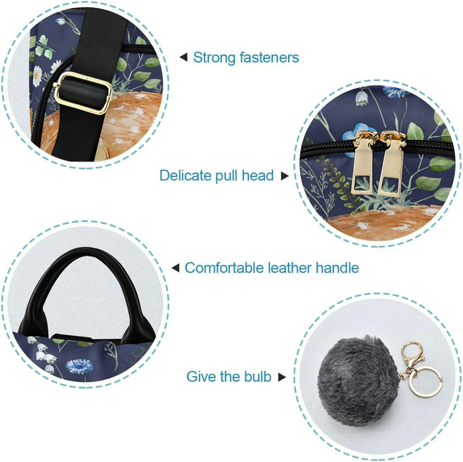 ALAZA Deer and Flower Backpack Purse for Women Travel Casual Daypack College Bookbag Work Business Ladies Shoulder Bag