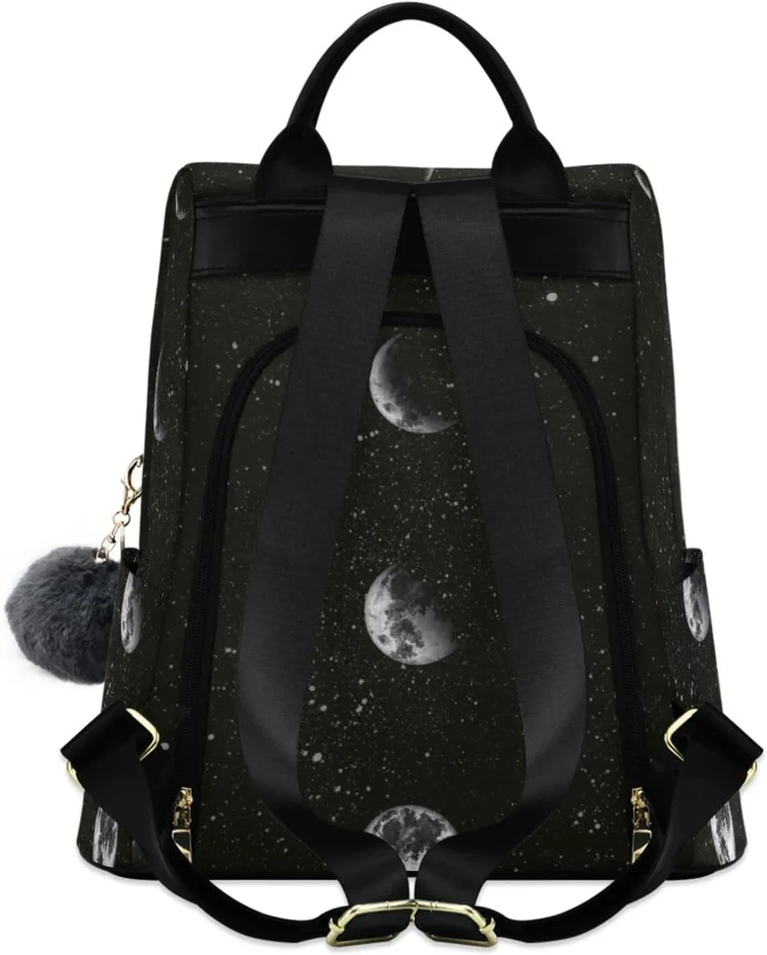 ALAZA Moon Phases in The Night Sky Backpack Purse for Women Travel Casual Daypack College Bookbag Work Business Ladies Shoulder Bag