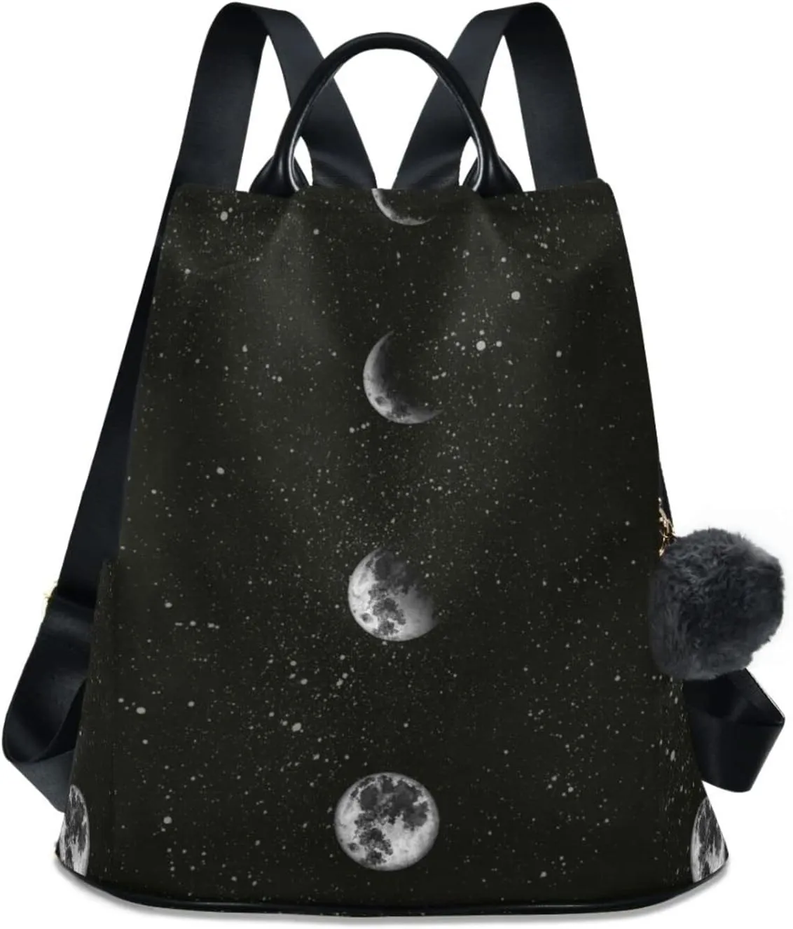 ALAZA Moon Phases in The Night Sky Backpack Purse for Women Travel Casual Daypack College Bookbag Work Business Ladies Shoulder Bag